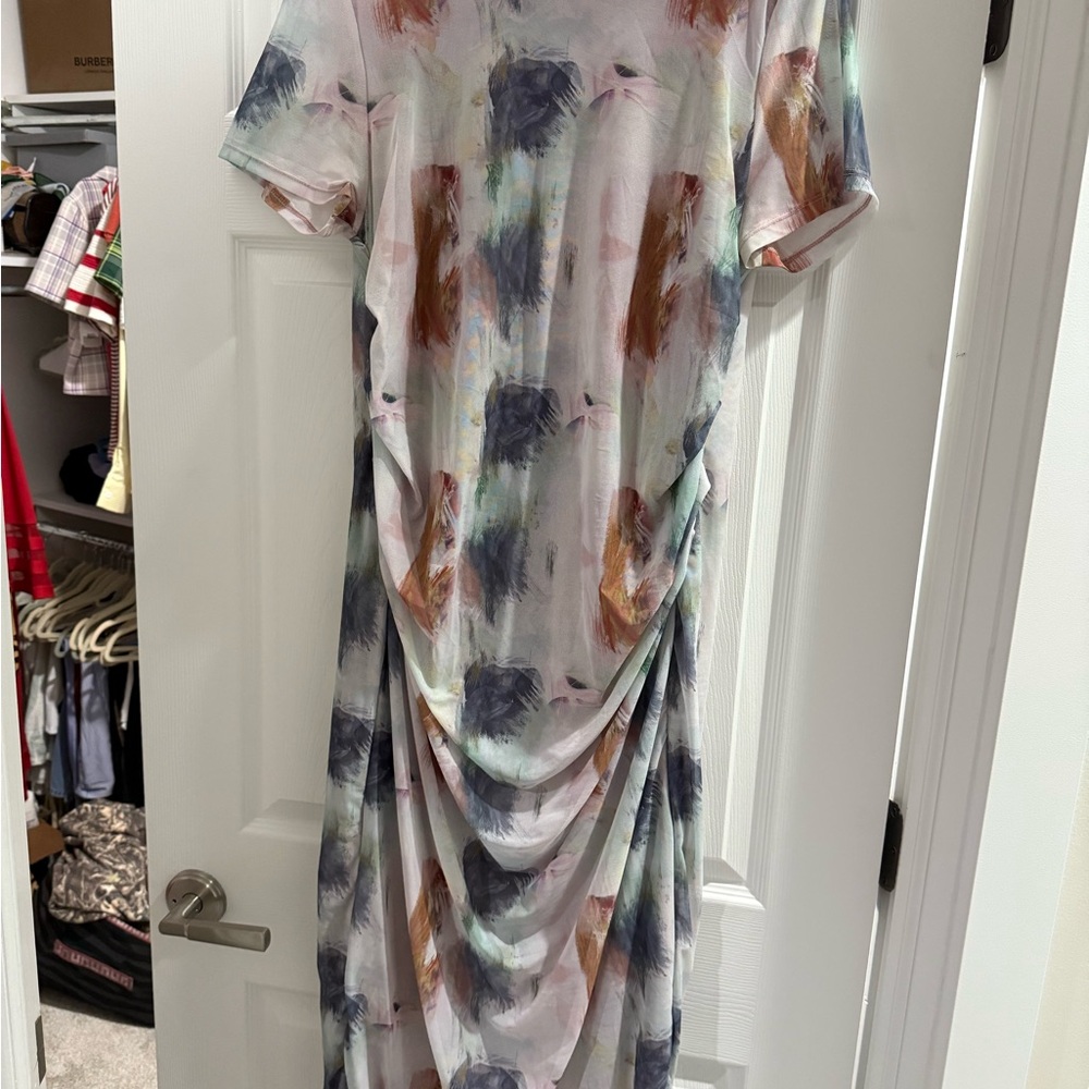 Elegant Multicolor Lined Maternity Dress